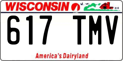 WI license plate 617TMV