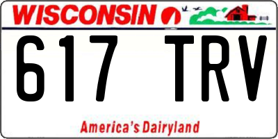 WI license plate 617TRV