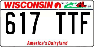 WI license plate 617TTF