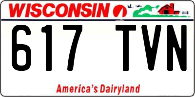 WI license plate 617TVN