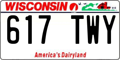 WI license plate 617TWY