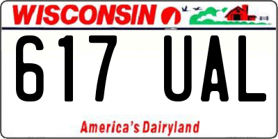 WI license plate 617UAL