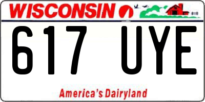 WI license plate 617UYE