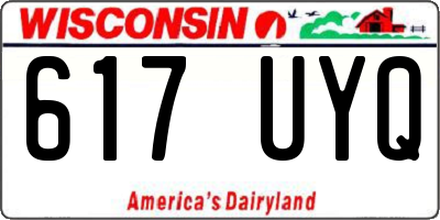 WI license plate 617UYQ
