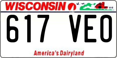 WI license plate 617VEO