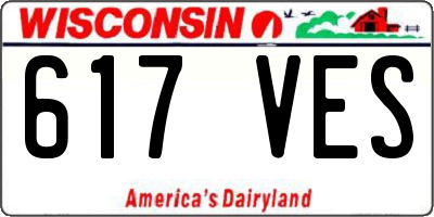 WI license plate 617VES