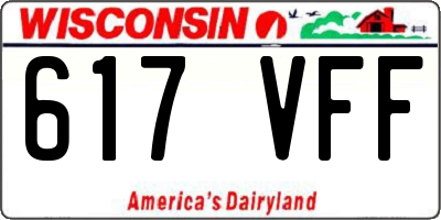 WI license plate 617VFF