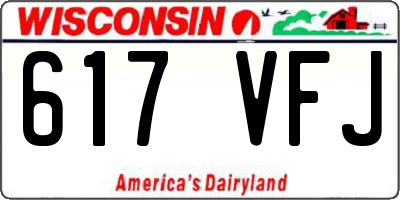 WI license plate 617VFJ