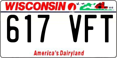 WI license plate 617VFT