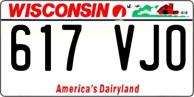 WI license plate 617VJO