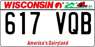 WI license plate 617VQB