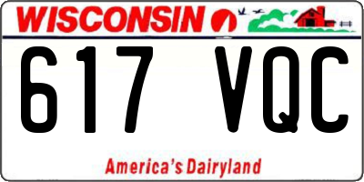 WI license plate 617VQC