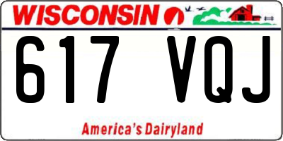WI license plate 617VQJ