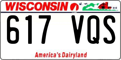 WI license plate 617VQS