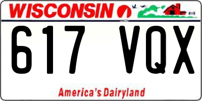 WI license plate 617VQX