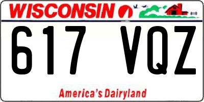 WI license plate 617VQZ