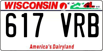 WI license plate 617VRB