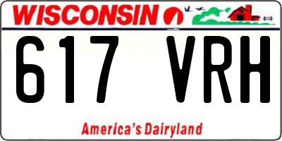WI license plate 617VRH