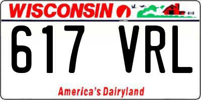 WI license plate 617VRL