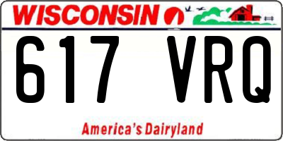 WI license plate 617VRQ