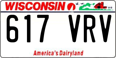 WI license plate 617VRV