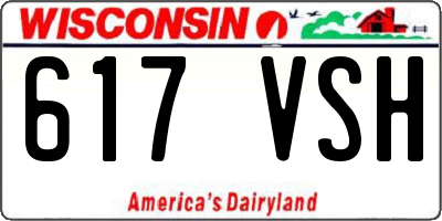 WI license plate 617VSH
