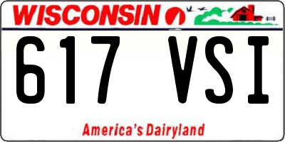 WI license plate 617VSI