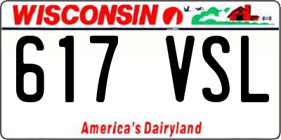 WI license plate 617VSL
