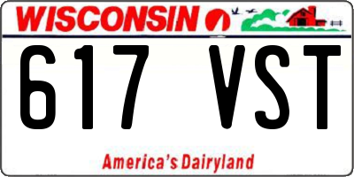 WI license plate 617VST