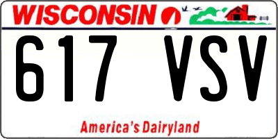 WI license plate 617VSV