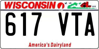 WI license plate 617VTA