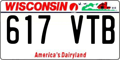 WI license plate 617VTB