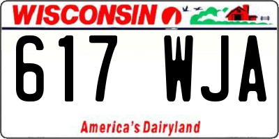 WI license plate 617WJA