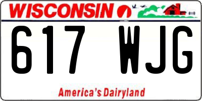 WI license plate 617WJG