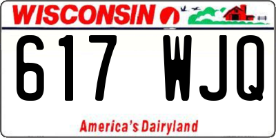 WI license plate 617WJQ