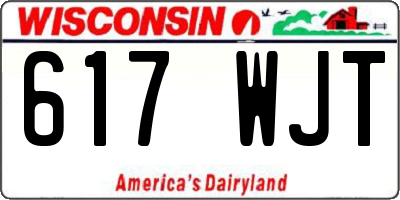 WI license plate 617WJT
