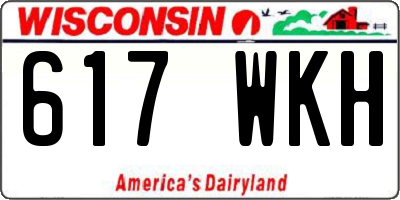 WI license plate 617WKH