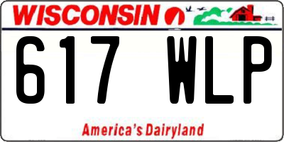 WI license plate 617WLP