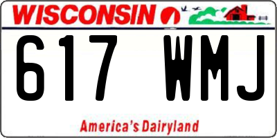 WI license plate 617WMJ