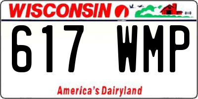 WI license plate 617WMP
