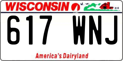 WI license plate 617WNJ