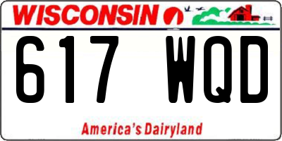 WI license plate 617WQD