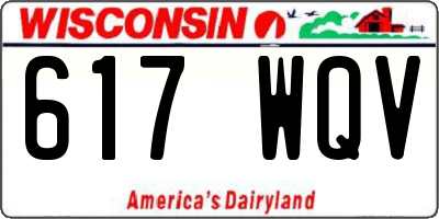 WI license plate 617WQV