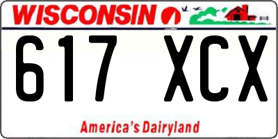 WI license plate 617XCX