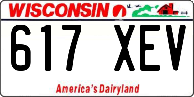 WI license plate 617XEV