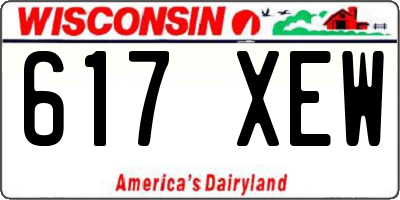 WI license plate 617XEW
