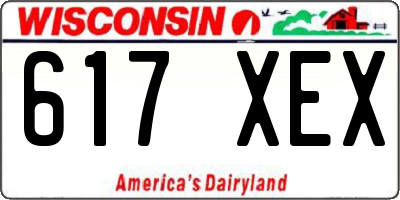 WI license plate 617XEX