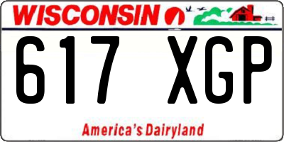 WI license plate 617XGP