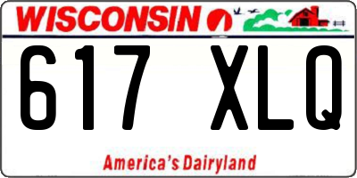 WI license plate 617XLQ