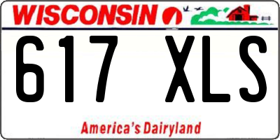WI license plate 617XLS